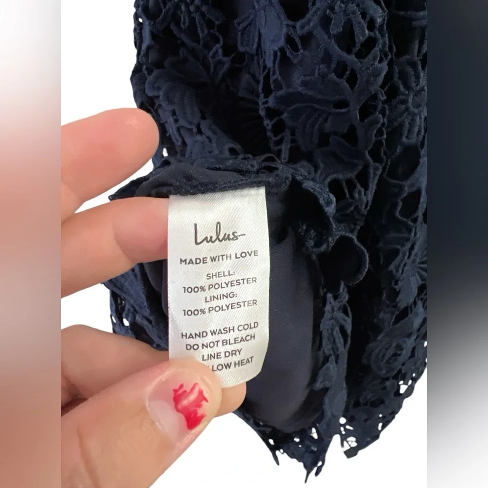 Lulus navy blue floral mini dress - Picture 5 of 5
